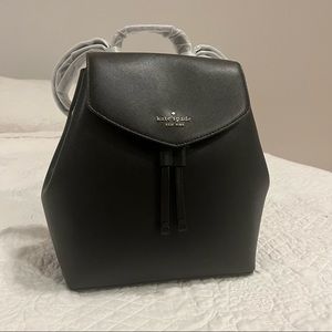 NWT Kate Spade Medium Flap Adjustable Black Backpack